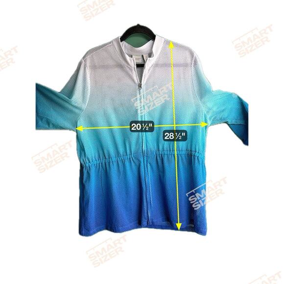 Chico's Weekends 3 (XL) Knit Mesh 3/4 Sleeve Zip Front Jacket - Picture 8 of 8